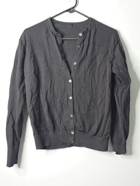 Uniqlo Black Lightweight Button-Front Cardigan